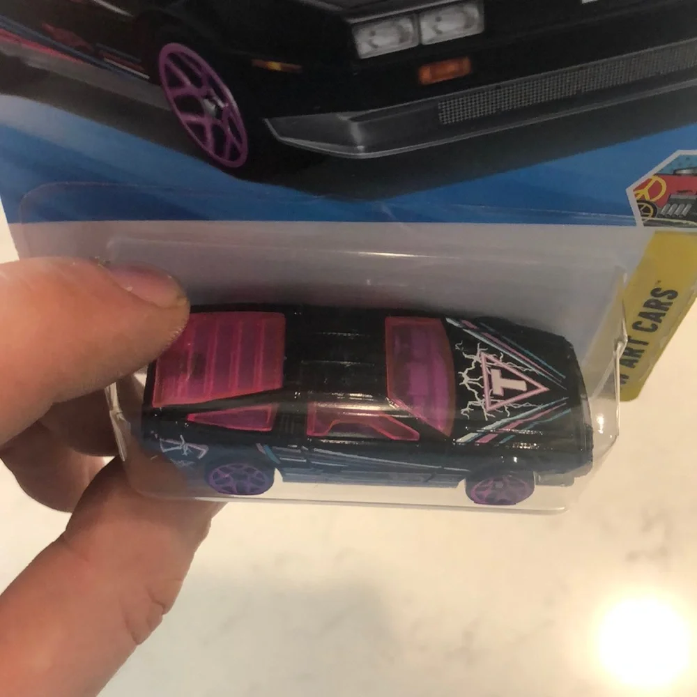 DMC DeLorean Toy Car - Black and Pink